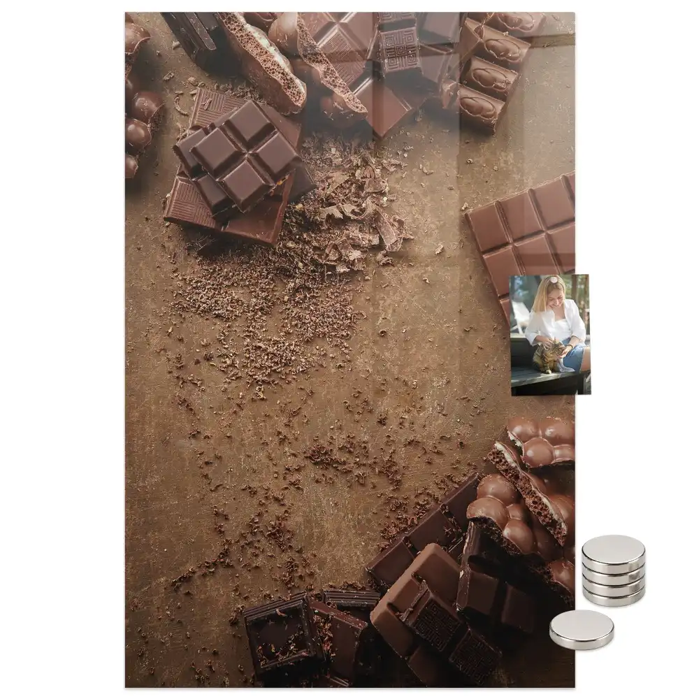 Tableau magnétique décoratif motif barres chocolatées
