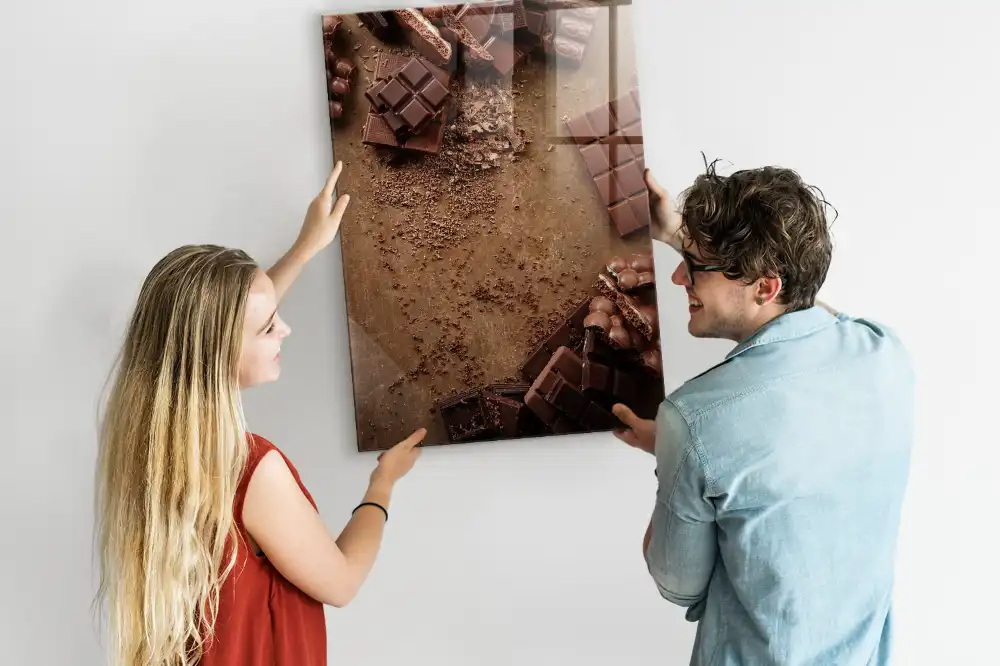Tableau magnétique décoratif motif barres chocolatées