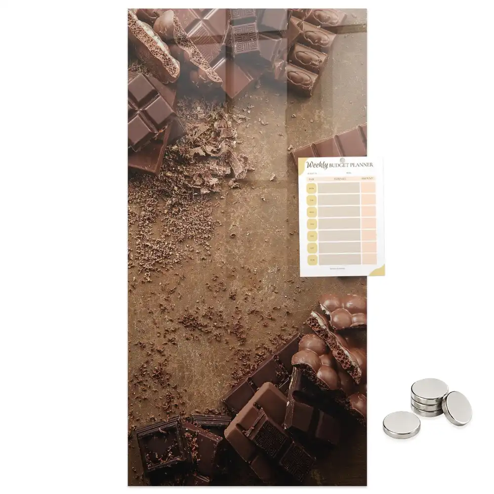 Tableau magnétique décoratif motif barres chocolatées