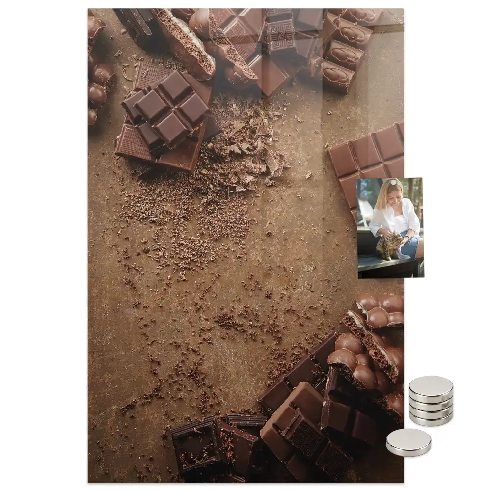 Tableau magnétique décoratif motif barres chocolatées