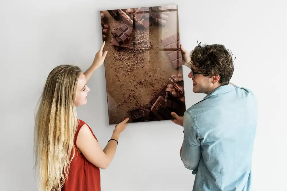Tableau magnétique décoratif motif barres chocolatées