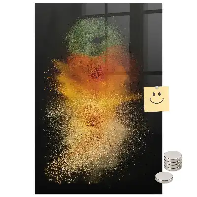 Tableau magnétique mural motif explosion d'épices