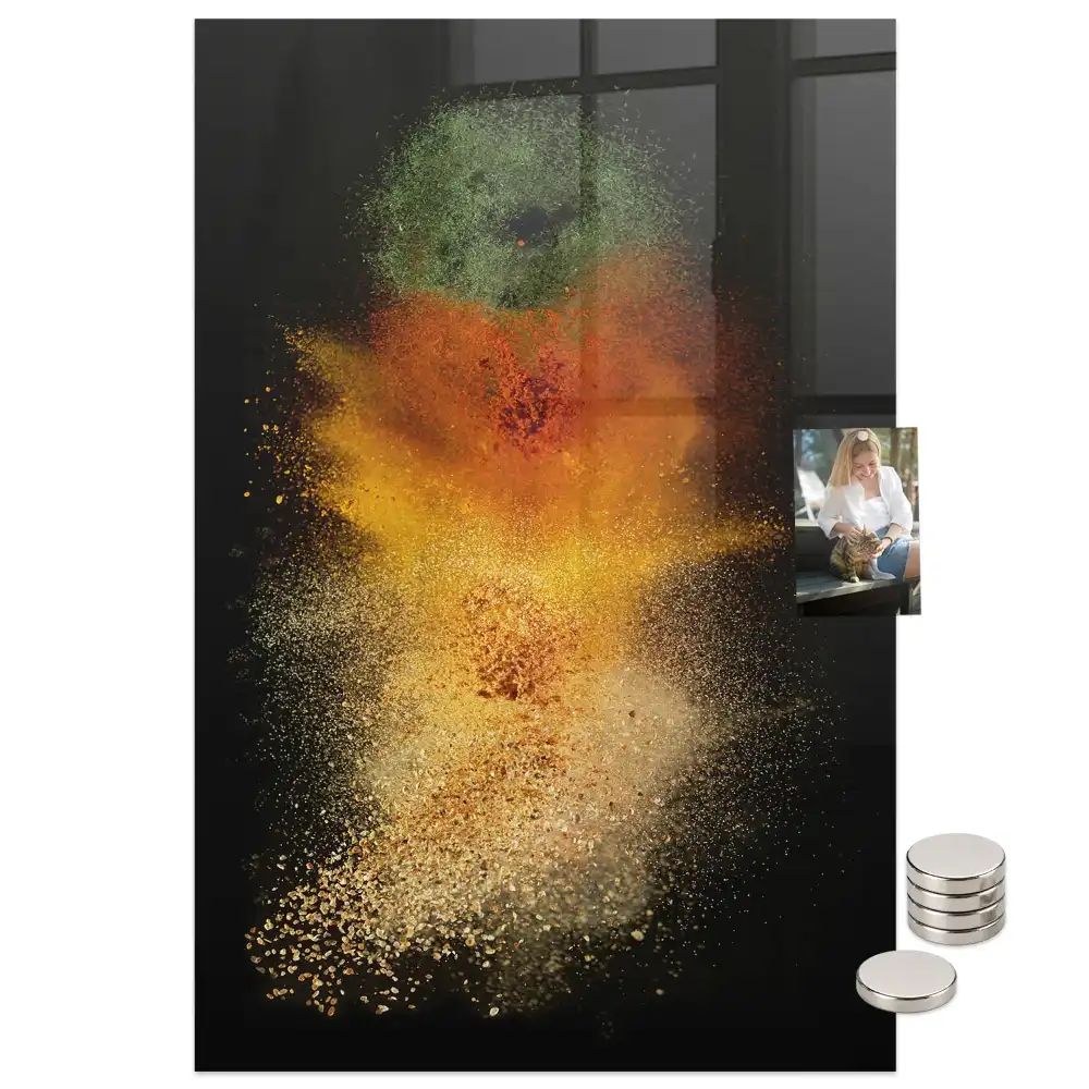 Tableau magnétique mural motif explosion d'épices