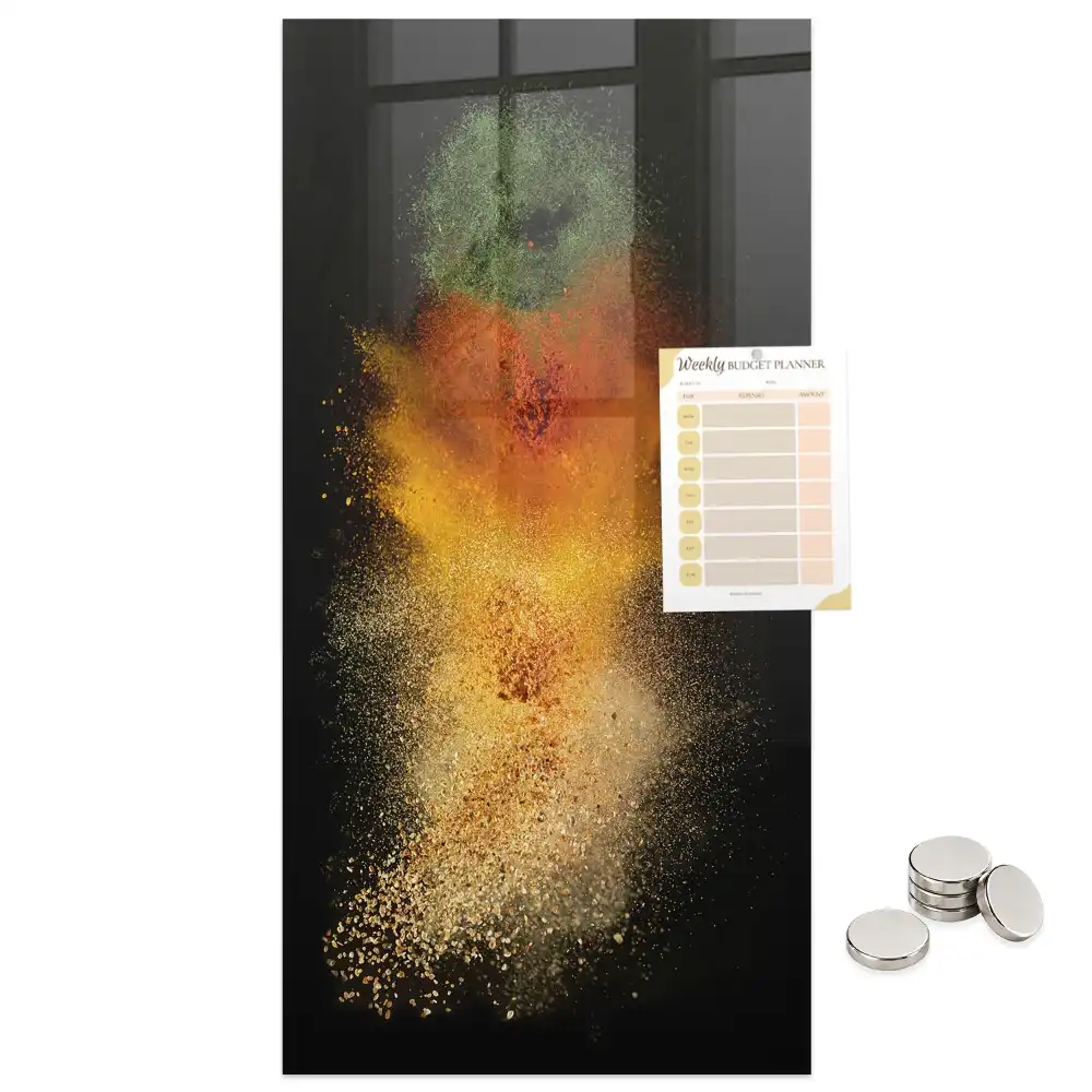 Tableau magnétique mural motif explosion d'épices
