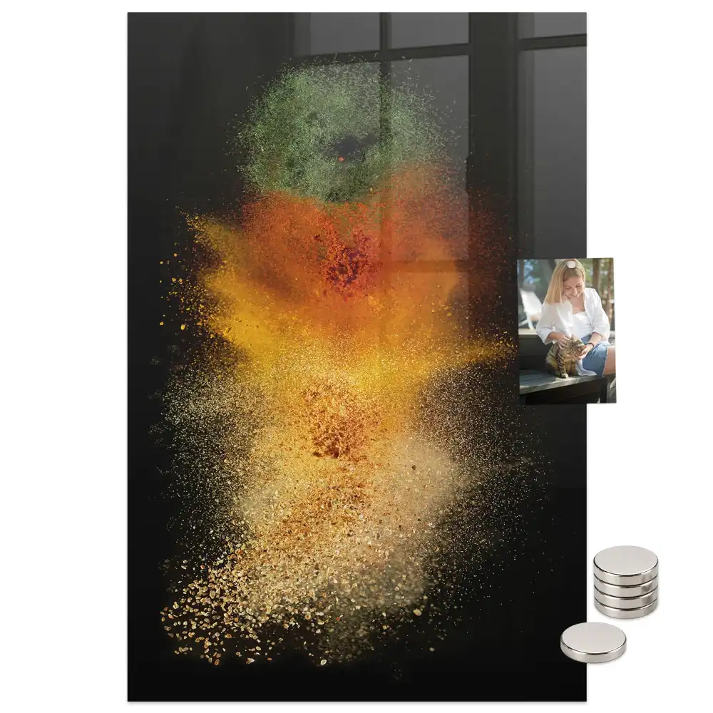 Tableau magnétique mural motif explosion d'épices