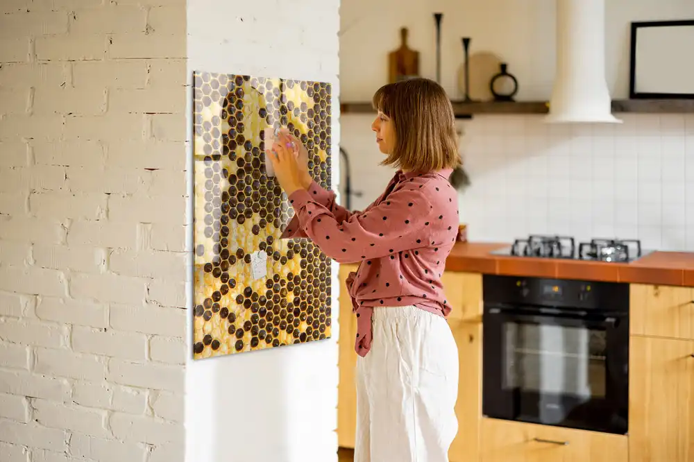 Tableau magnétique motif rayon de miel