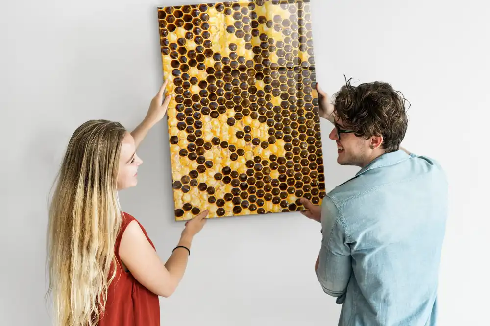 Tableau magnétique motif rayon de miel