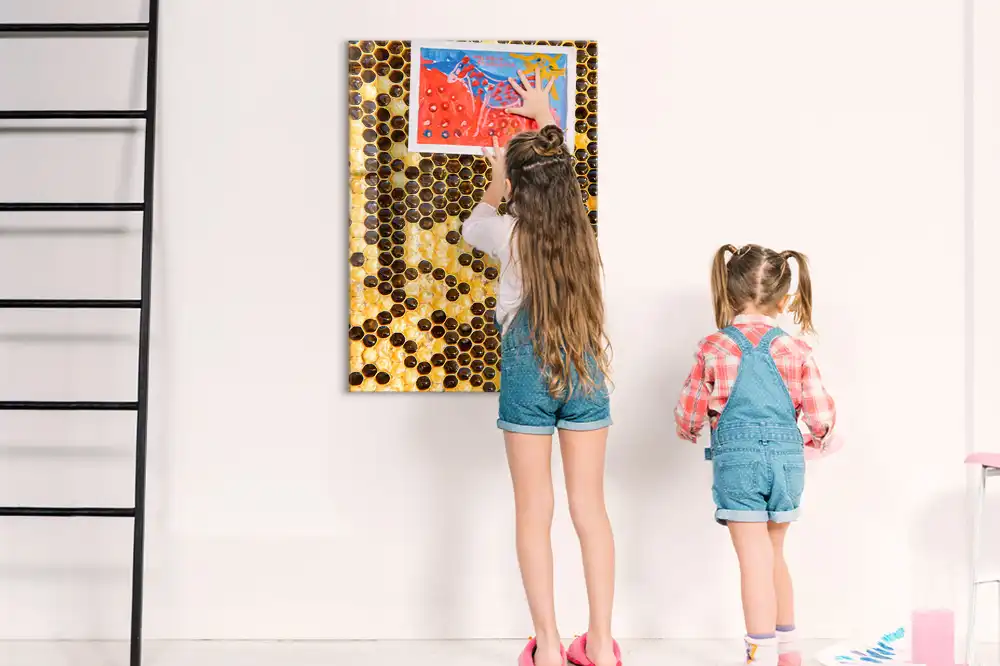 Tableau magnétique motif rayon de miel