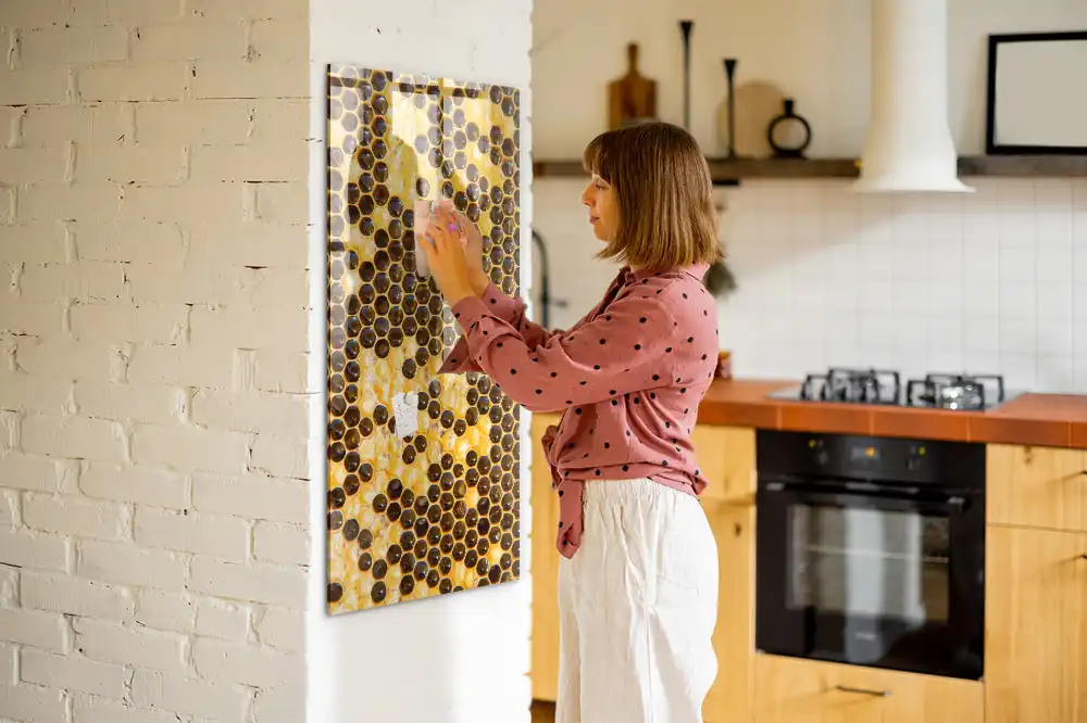 Tableau magnétique motif rayon de miel