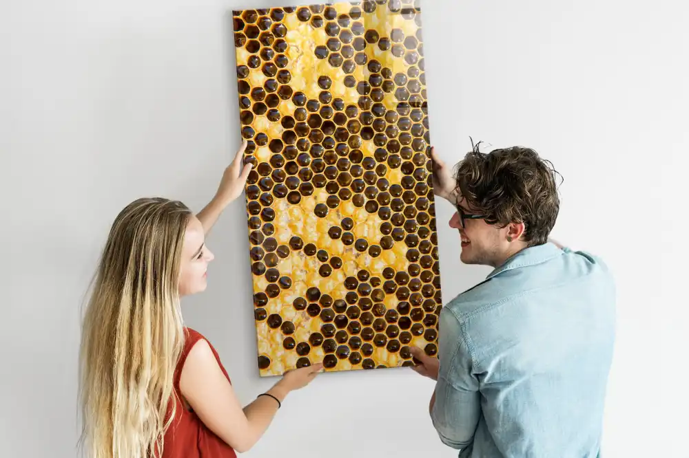 Tableau magnétique motif rayon de miel