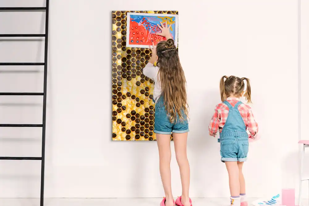 Tableau magnétique motif rayon de miel