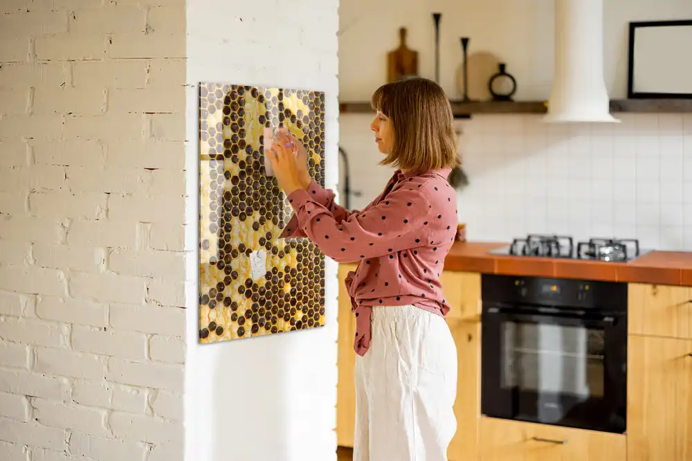 Tableau magnétique motif rayon de miel