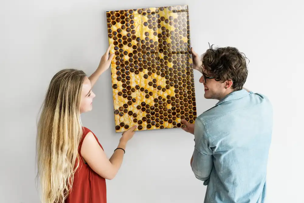 Tableau magnétique motif rayon de miel