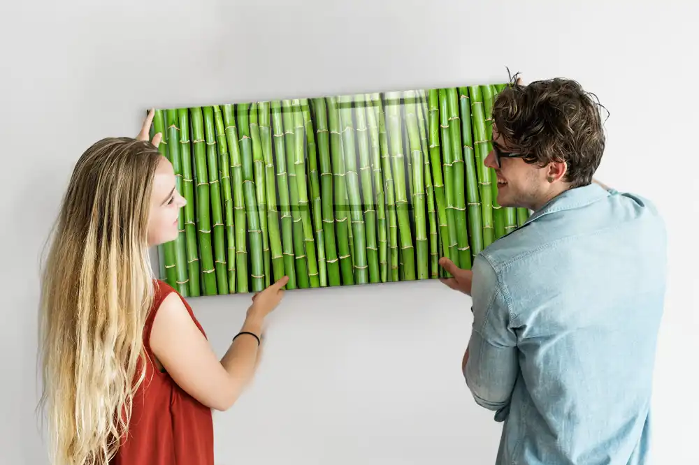 Tableau aimanté décoratif en bambou