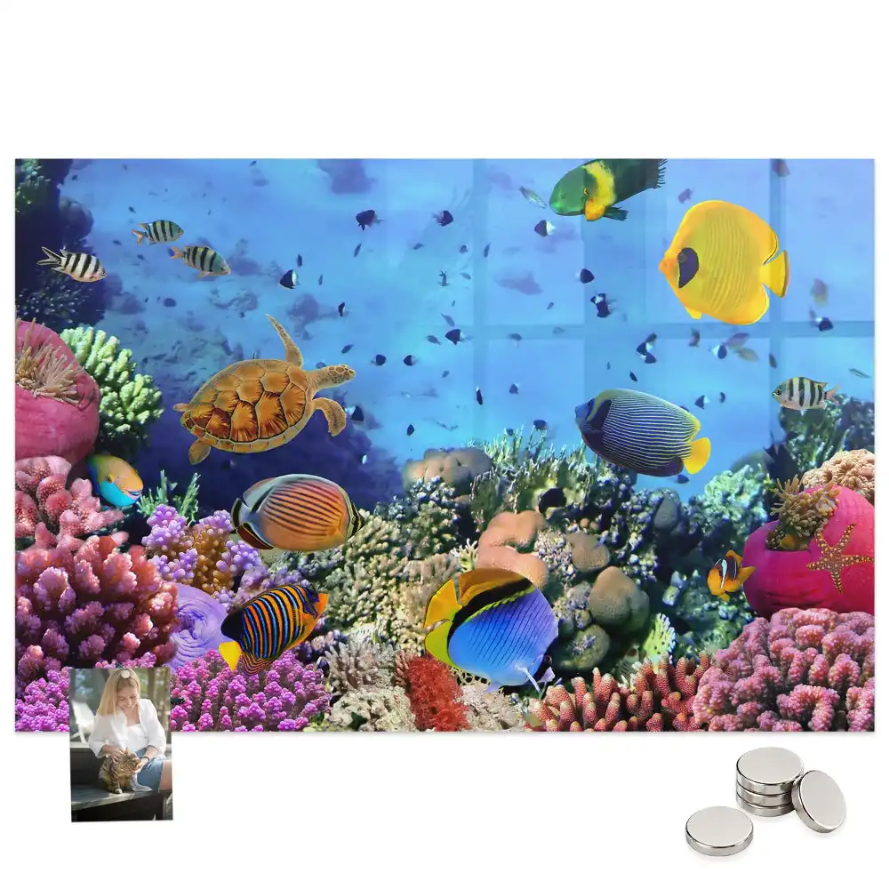 Tableau mural magnétique monde sous-marin