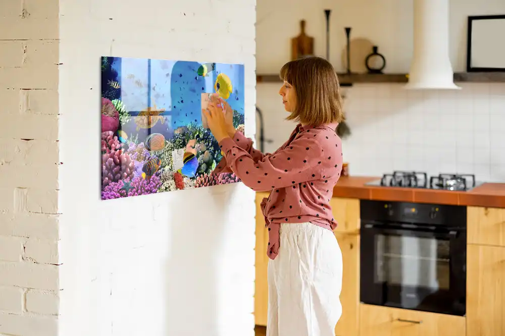 Tableau mural magnétique monde sous-marin