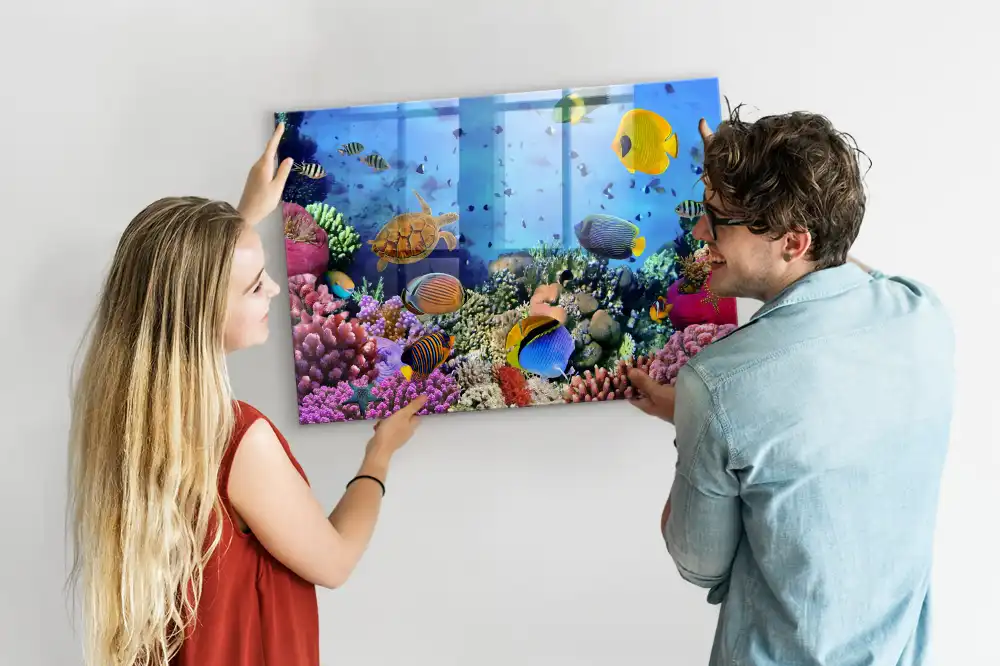 Tableau mural magnétique monde sous-marin