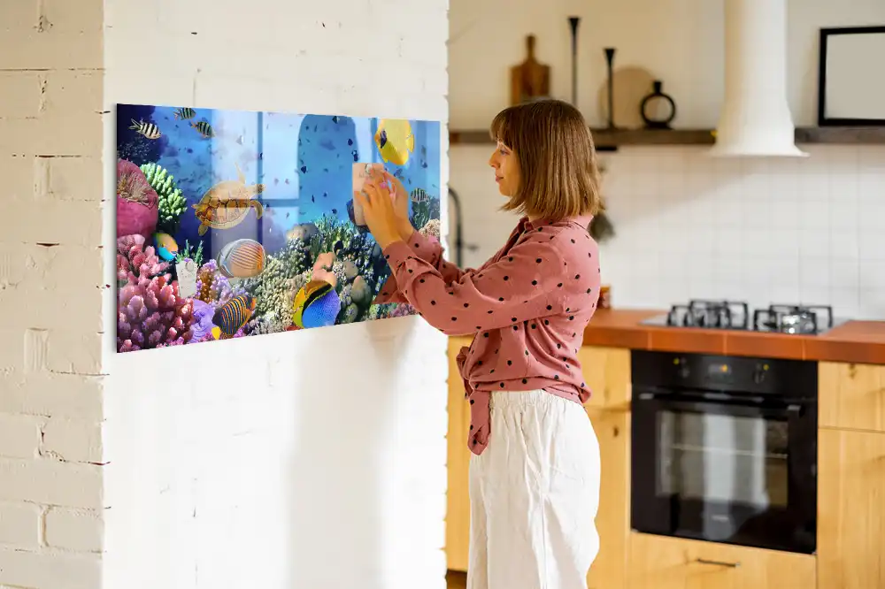 Tableau mural magnétique monde sous-marin