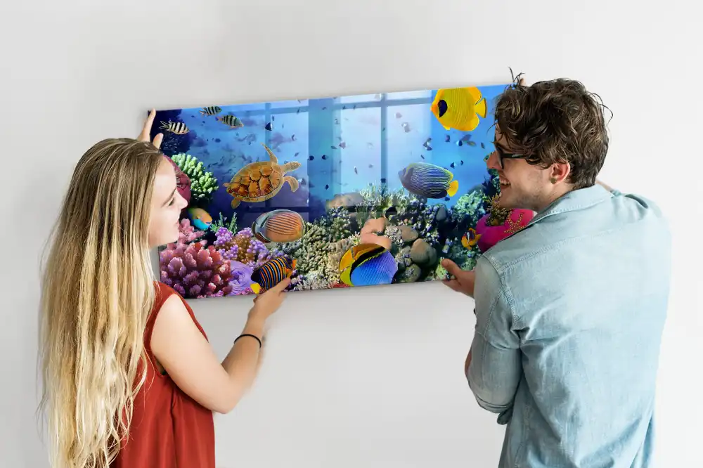 Tableau mural magnétique monde sous-marin