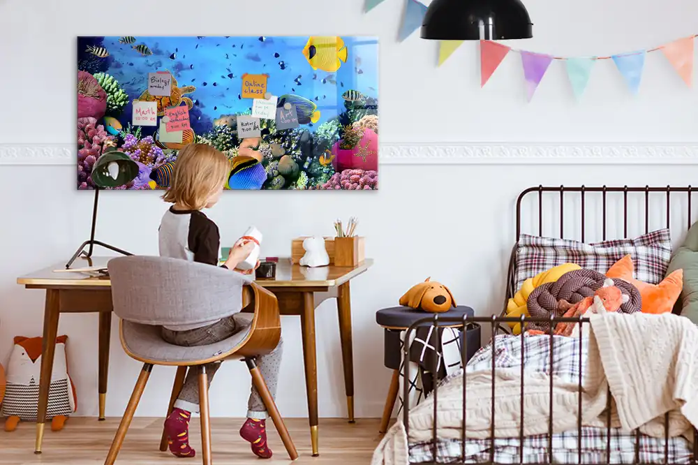 Tableau mural magnétique monde sous-marin