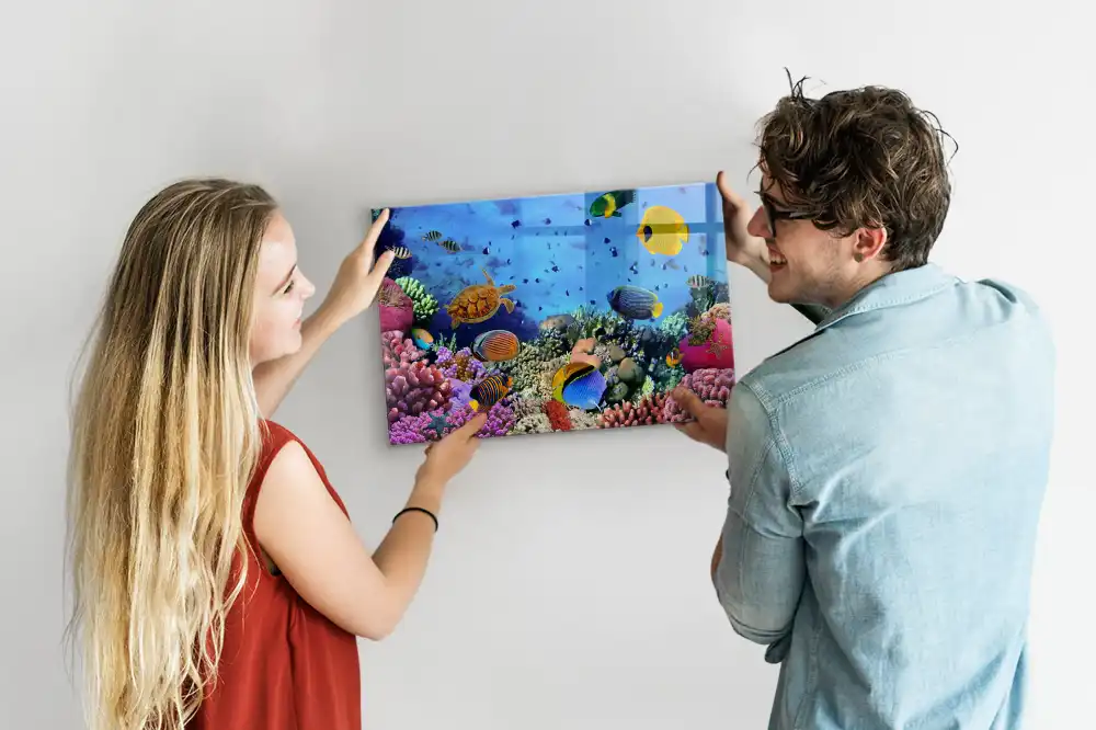 Tableau mural magnétique monde sous-marin