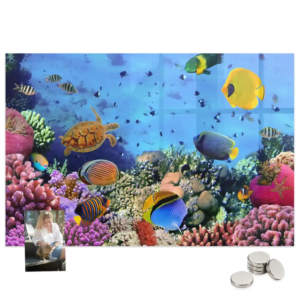 Tableau mural magnétique monde sous-marin