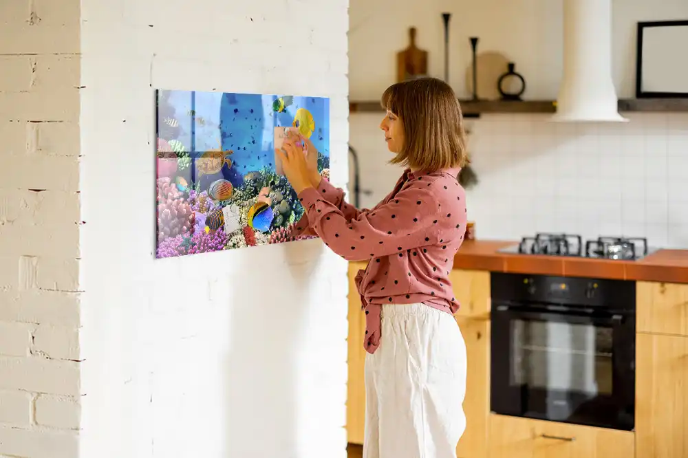 Tableau mural magnétique monde sous-marin