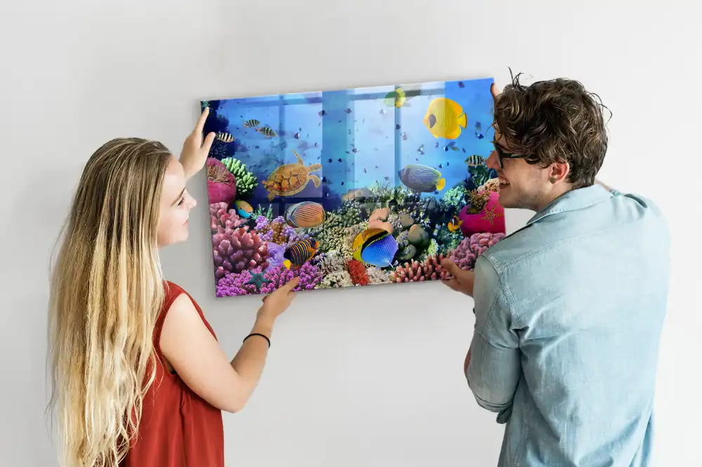 Tableau mural magnétique monde sous-marin
