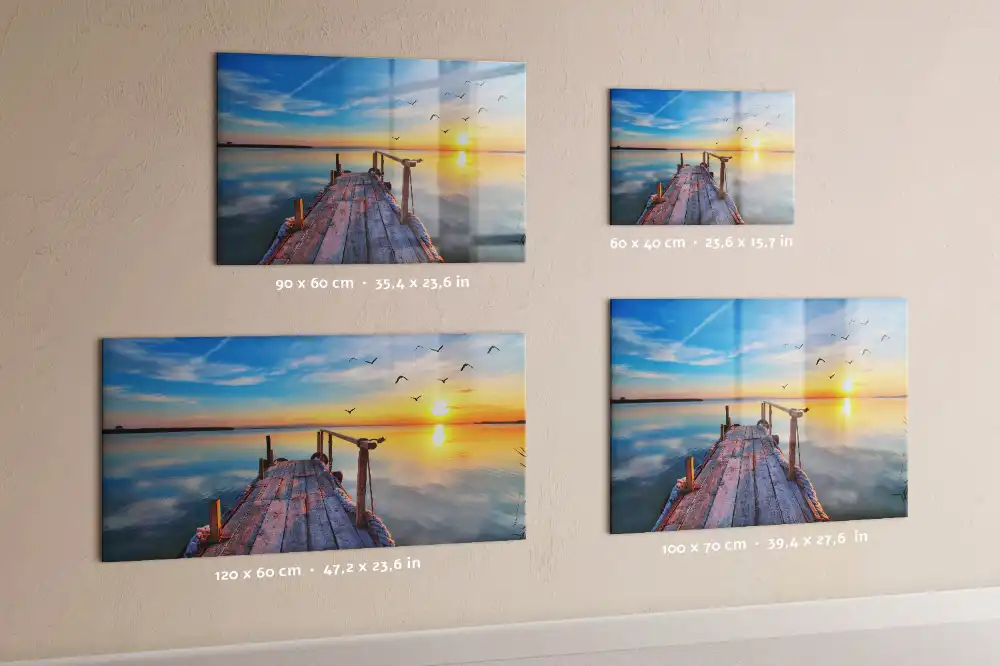 Tableau magnétique en verre Passerelle au-dessus du lac