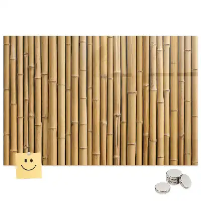 Tableau magnétique en verre motif pousses de bambou
