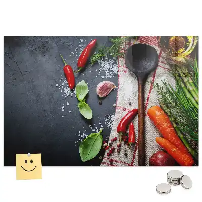 Tableau magnétique en verre La récolte de la terre