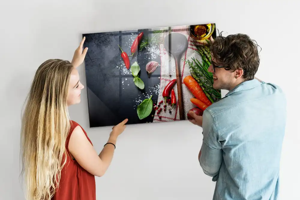 Tableau magnétique en verre La récolte de la terre