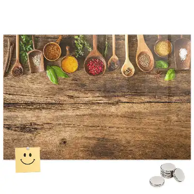 Tableau magnétique décoratif pour épices sur cuillères