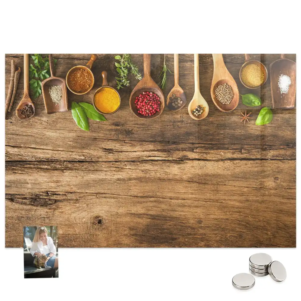 Tableau magnétique décoratif pour épices sur cuillères
