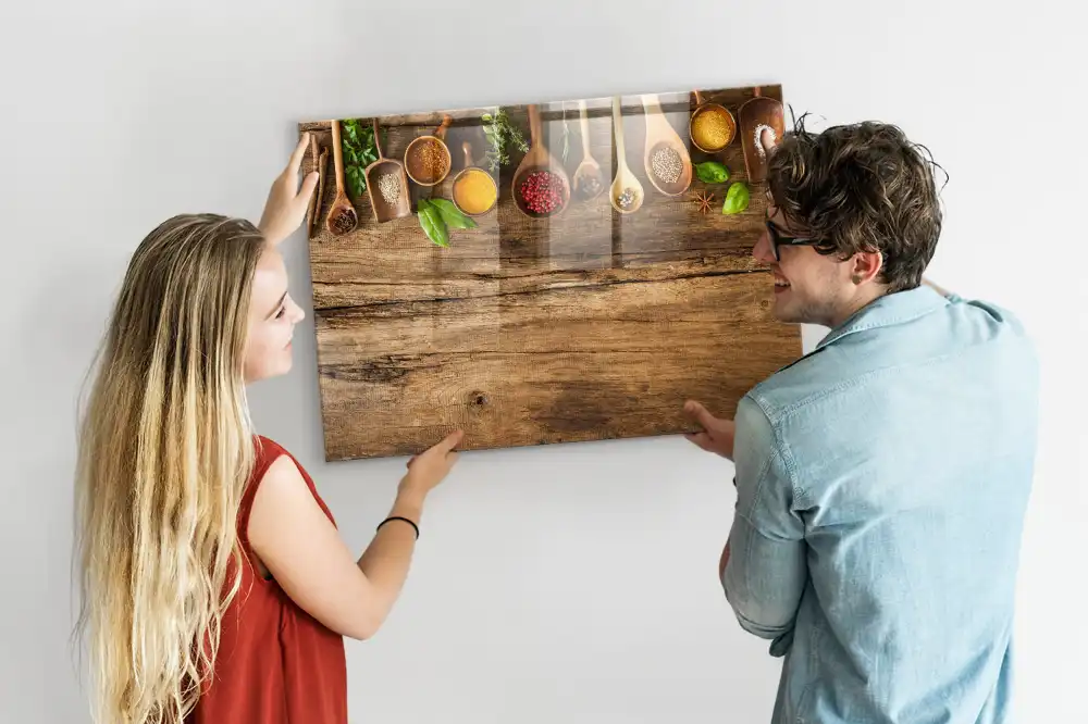 Tableau magnétique décoratif pour épices sur cuillères