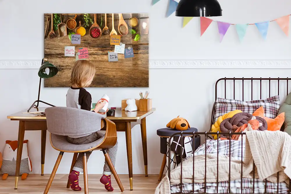 Tableau magnétique décoratif pour épices sur cuillères