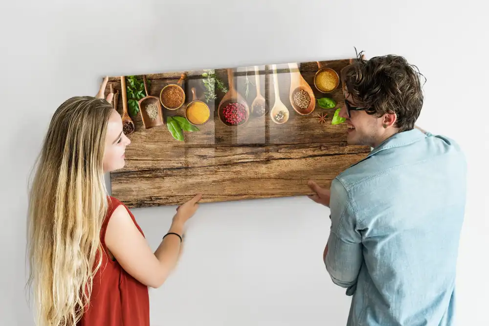 Tableau magnétique décoratif pour épices sur cuillères