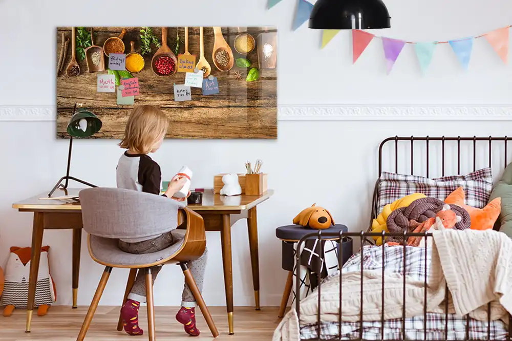 Tableau magnétique décoratif pour épices sur cuillères