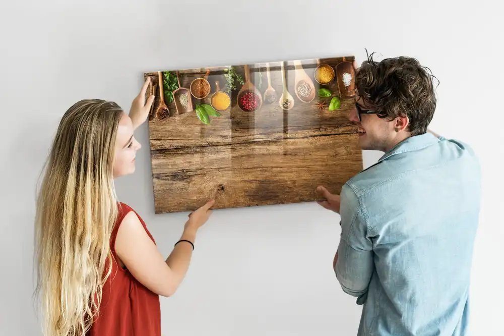 Tableau magnétique décoratif pour épices sur cuillères