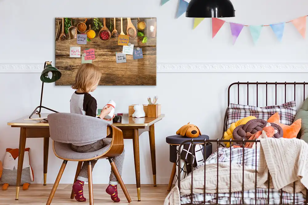 Tableau magnétique décoratif pour épices sur cuillères