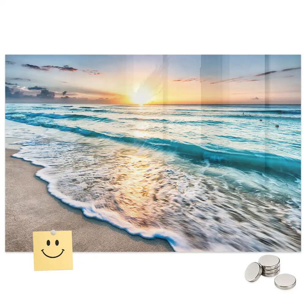 Tableau mural magnétique motif bord de la mer