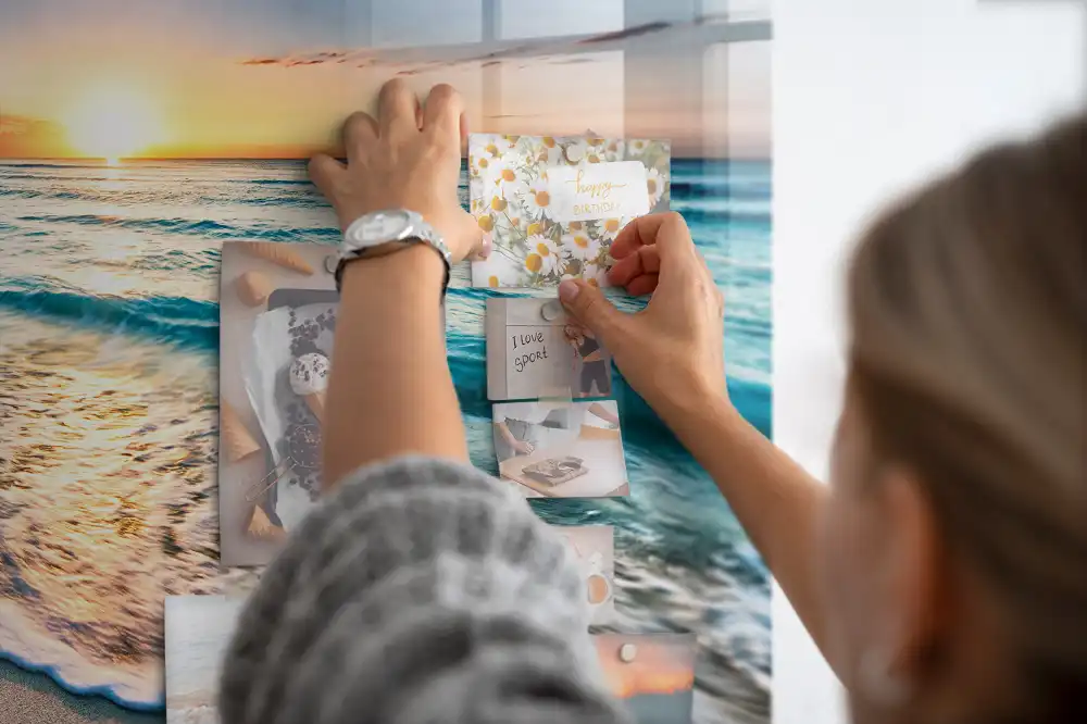 Tableau mural magnétique motif bord de la mer