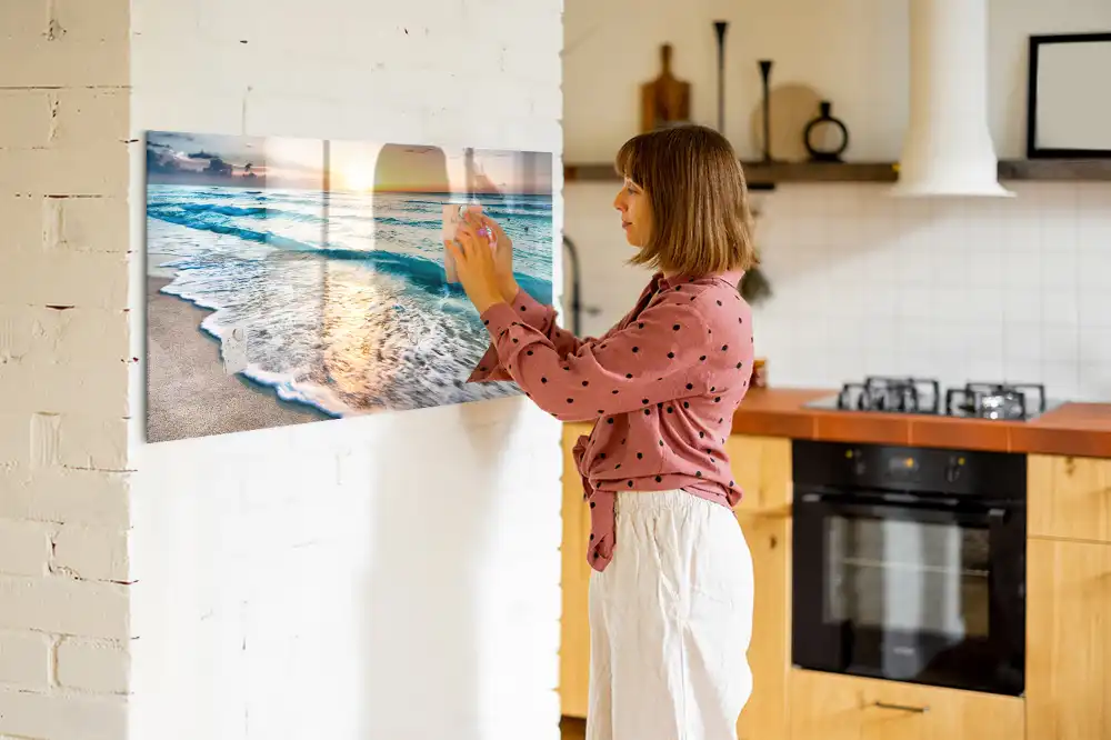 Tableau mural magnétique motif bord de la mer