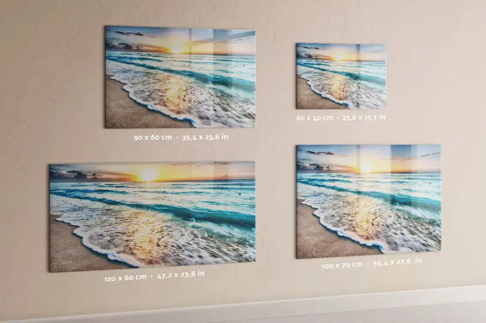 Tableau mural magnétique motif bord de la mer