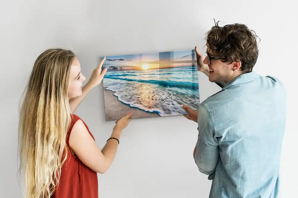 Tableau mural magnétique motif bord de la mer