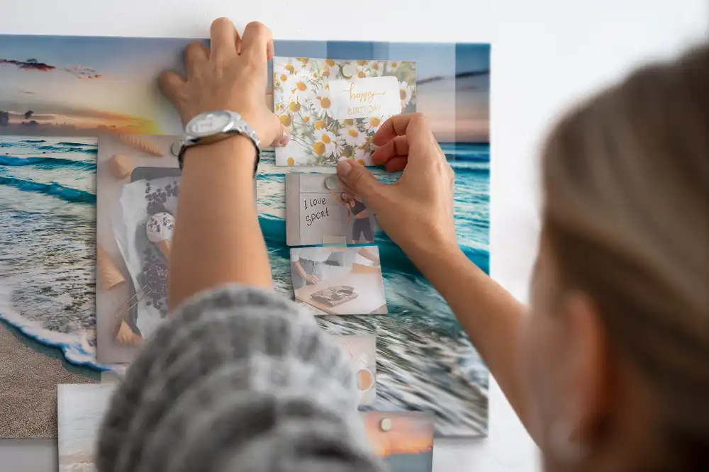 Tableau mural magnétique motif bord de la mer