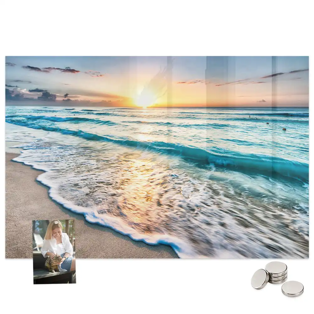 Tableau mural magnétique motif bord de la mer