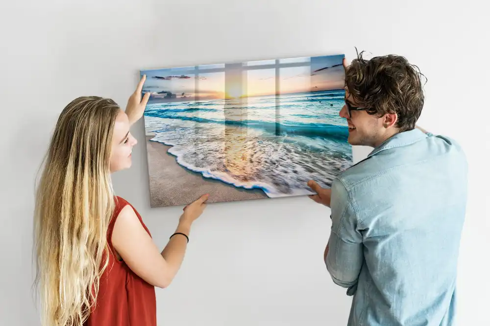Tableau mural magnétique motif bord de la mer