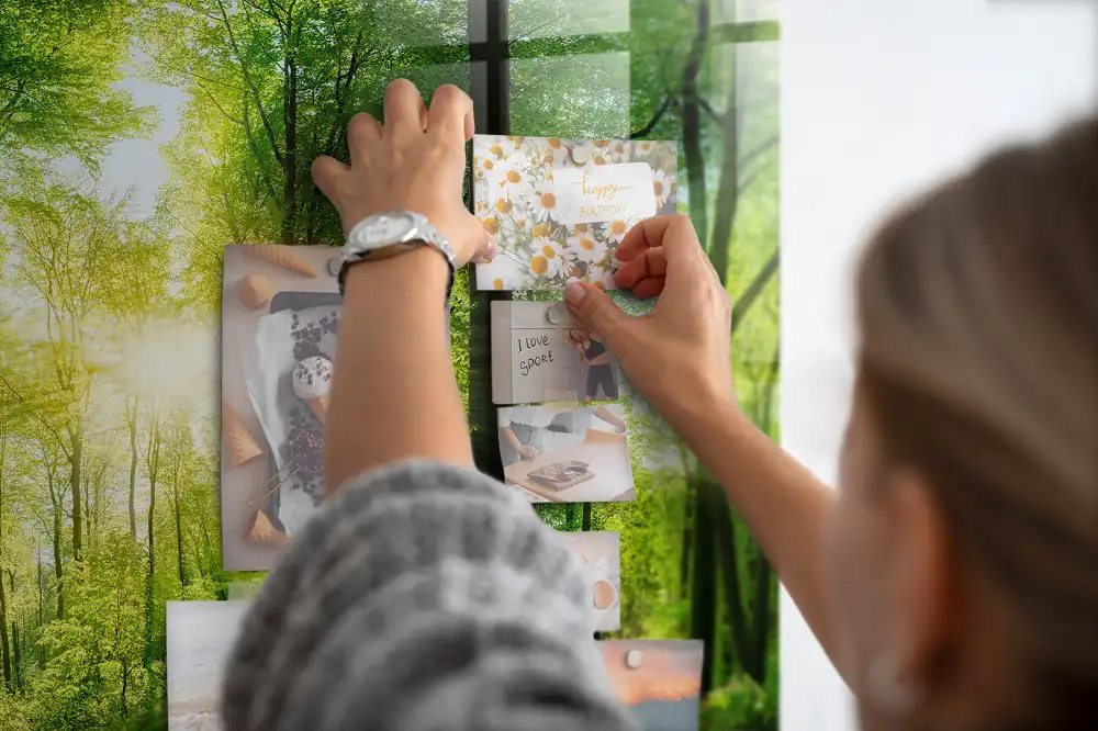 Tableau magnétique motif forêt