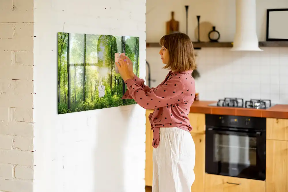 Tableau magnétique motif forêt